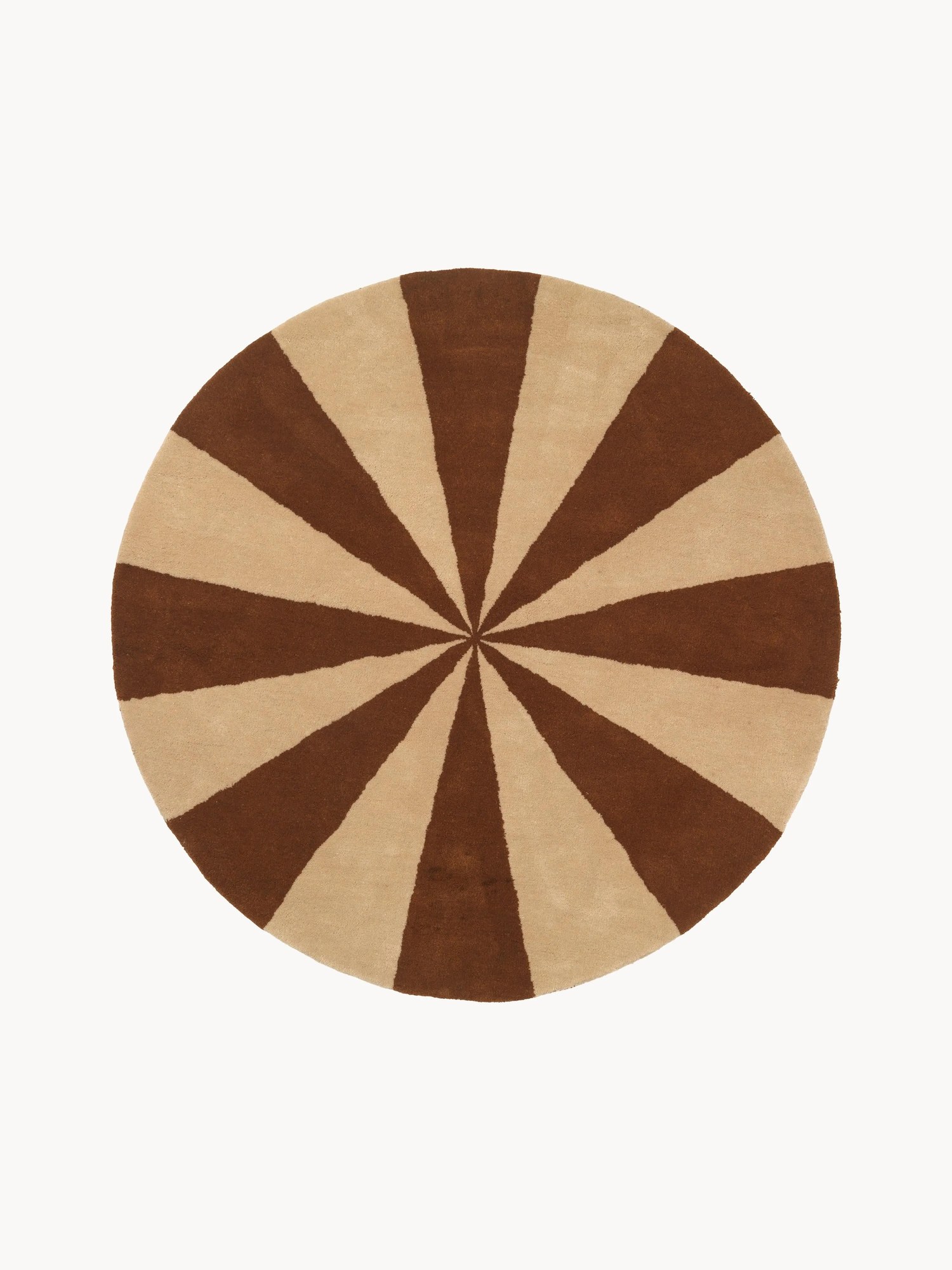 Okrúhly ručne tuftovaný vlnený koberec Arch