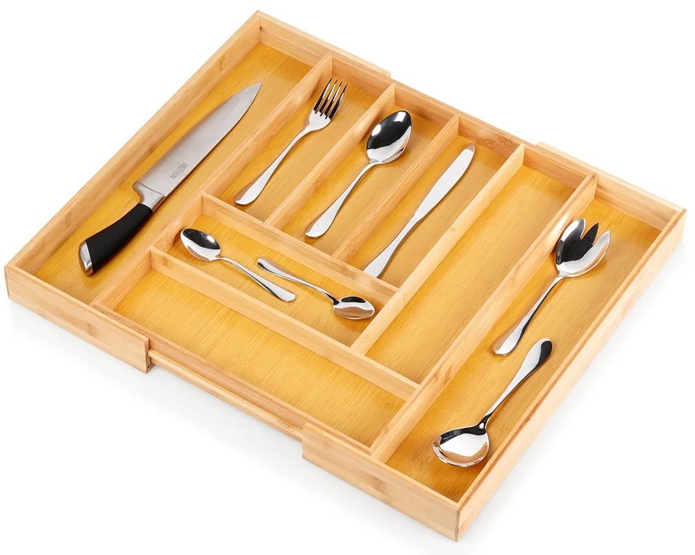 Organizér do zásuvky, príborník nastaviteľná šírka 35,5 - 54,5 x 45,5 cm