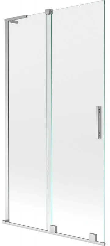Mexen Velar L, 2-krídlová posuvná vaňová zástena 100 x 150 cm, 8mm číre sklo, chrómový profil, 896-100-003-01-01