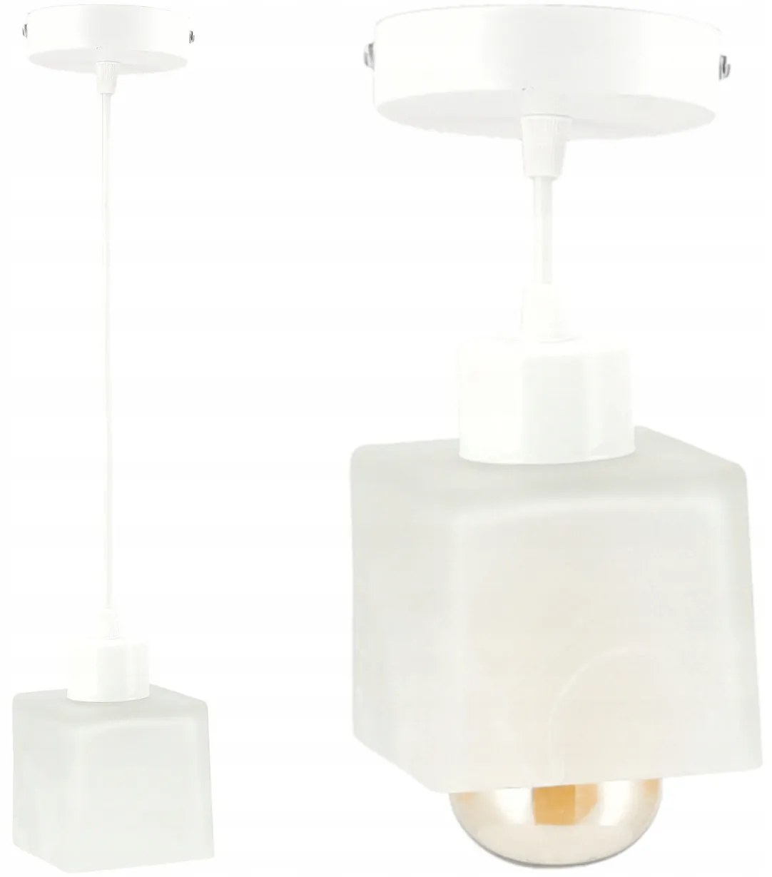 BERGE Nastaviteľná závesná stropná lampa z mliečneho skla