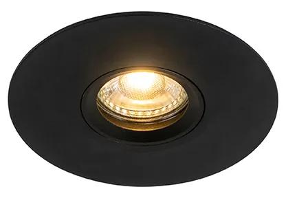 Inteligentný zapustený spot čierny Vrátane Wifi GU10 50mm - Buco