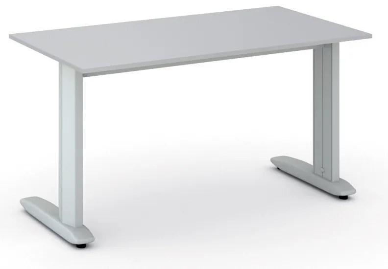 Kancelársky písací stôl PRIMO FLEXIBLE, 140x80 cm, sivá