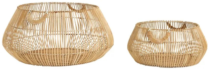 2ks prírodné ratanové koše Patan - Ø 50 * 22 cm / Ø 70 * 32 cm