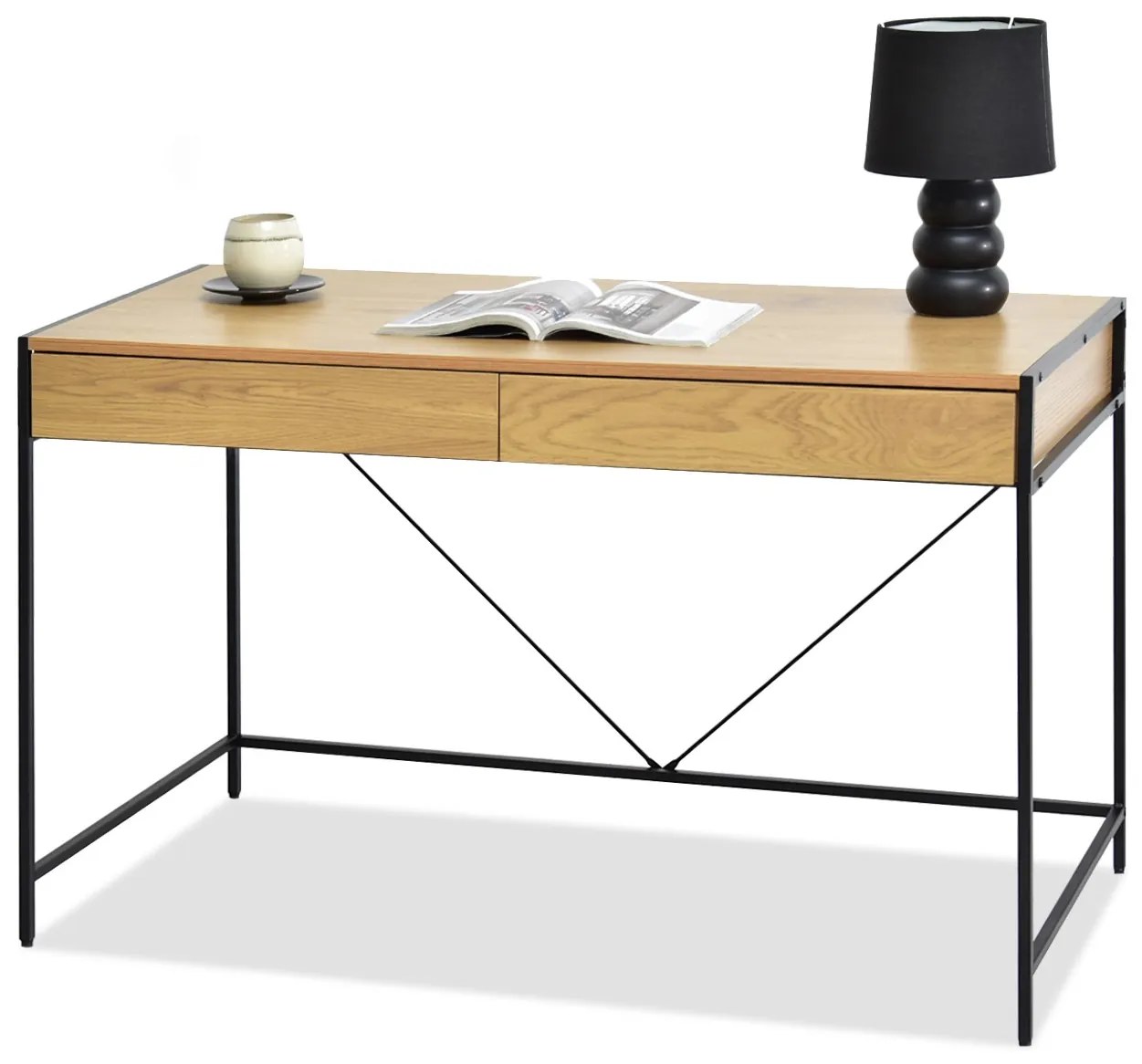 PC stolík Unica (dub + čierna). Akcia -34%. Vlastná spoľahlivá doprava až k Vám domov. 1109856