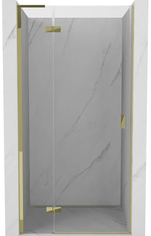 Mexen Mist-H L, 1-krídlové sprchové dvere ľavé 105 cm, číre sklo, zlatý lesklý profil, 8A5L-105-000-50-00-L
