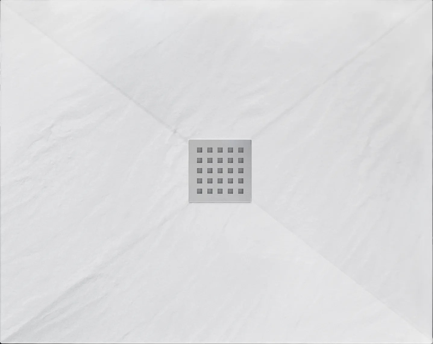 Rea Black Rock, konglomerátová sprchová vanička 120x90x3,5 cm, biela, REA-K5582