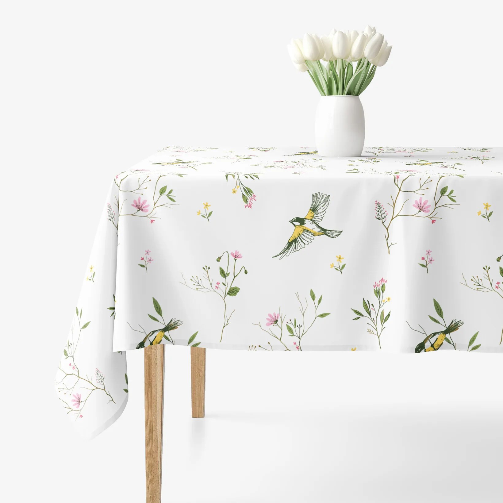 Goldea hranatý obrus 100% bavlnené plátno - život v prírode 80 x 80 cm