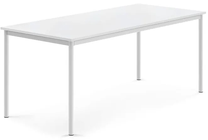 Stôl BORÅS, 1800x800x720 mm, laminát - biela, biela