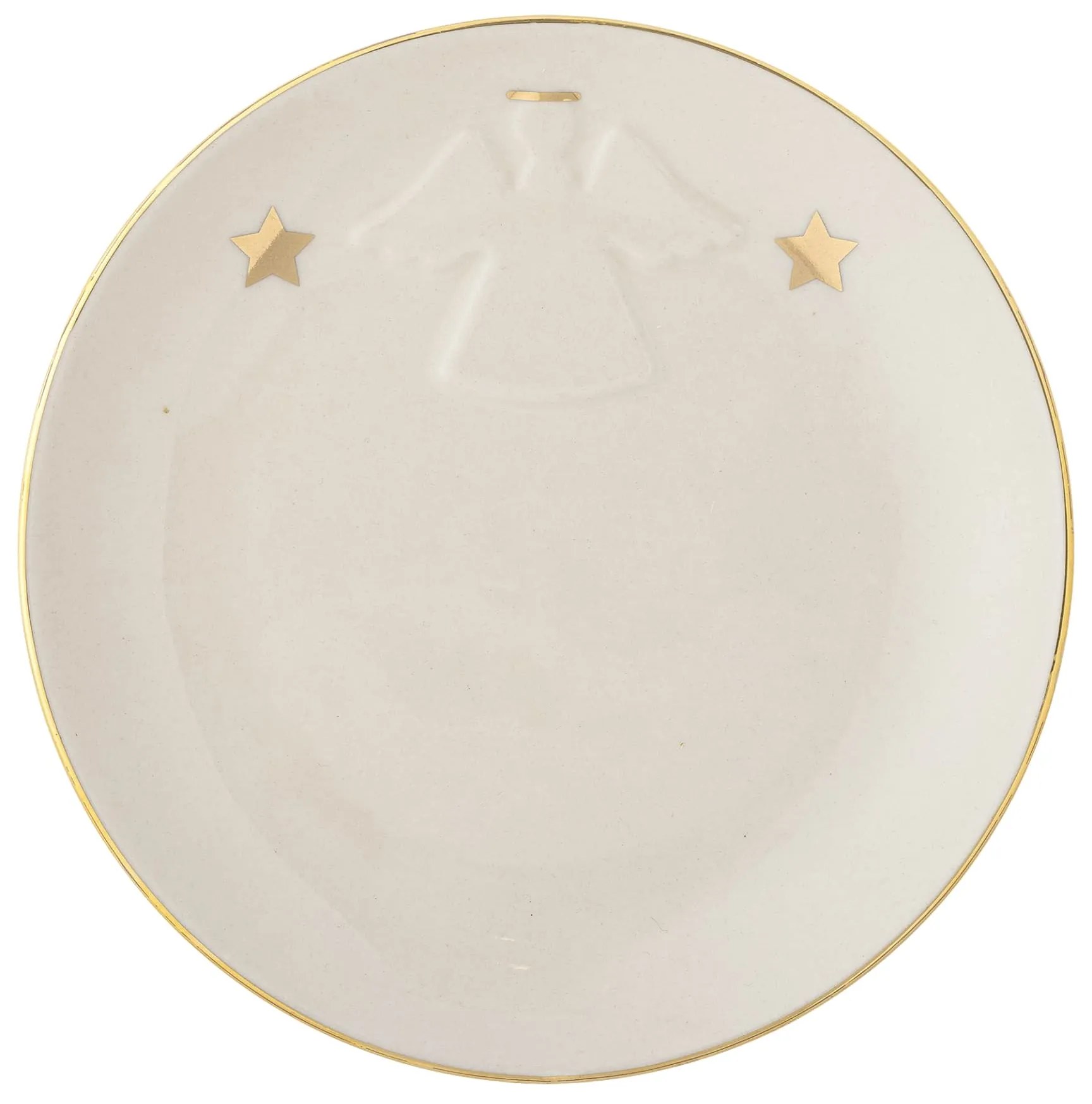 Bloomingville Kameninový tanier Starry White 16 cm