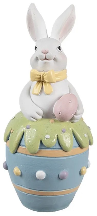 Decorative Figurine Rabbit ? 7x16 Cm White Plastic - ? 7*16 cm