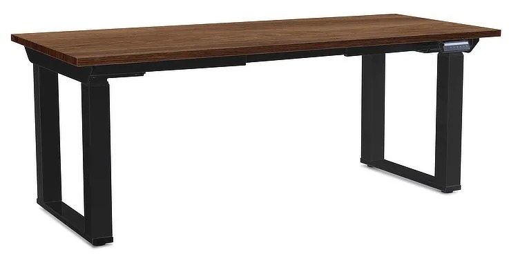 Výškovo nastaviteľný stôl OfficeTech Strong 180 x 80 cm, čierna podnož, dub silverjack