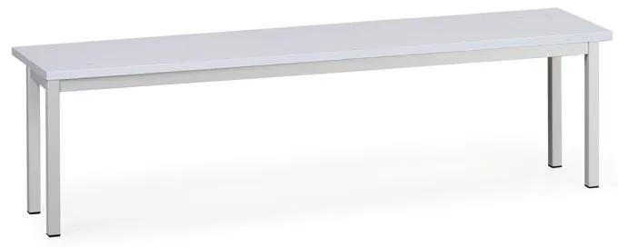 Šatníková lavica, sedák - lamino, dĺžka 1500 mm, sivá