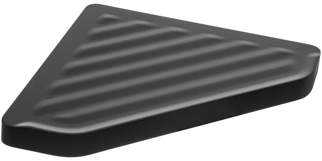 Kuchinox APO, nástenná rohová polička 201x201x39 mm, čierna matná, LAV-AKA_703T