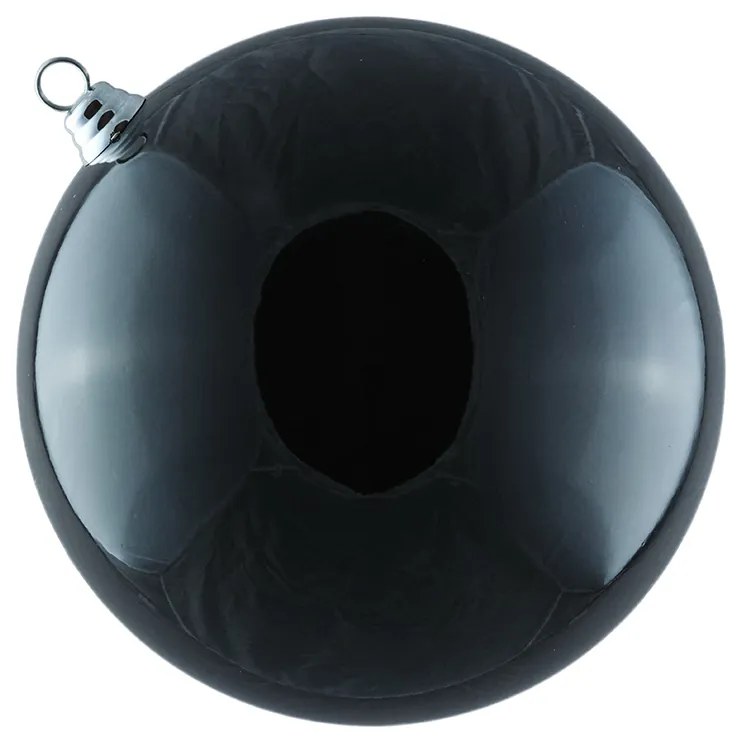 DECOLED Plastová guľa, 30 cm, čierna, lesklá