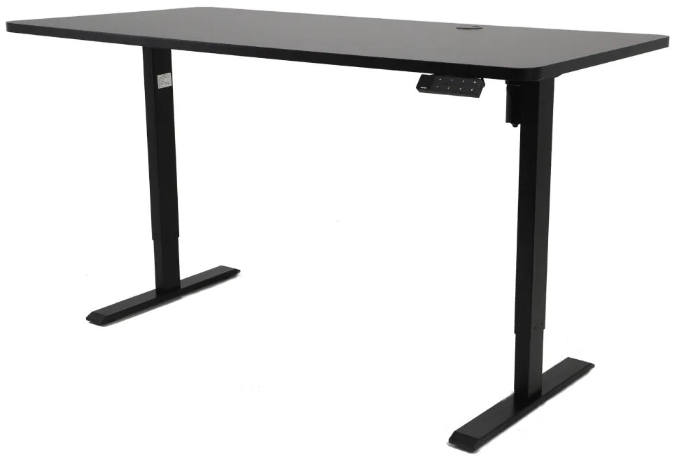 Výškovo nastaviteľný elektrický stôl BestBerg BBAT-16BB / rozmer 160x80 cm / výška 70-114 cm / čierny