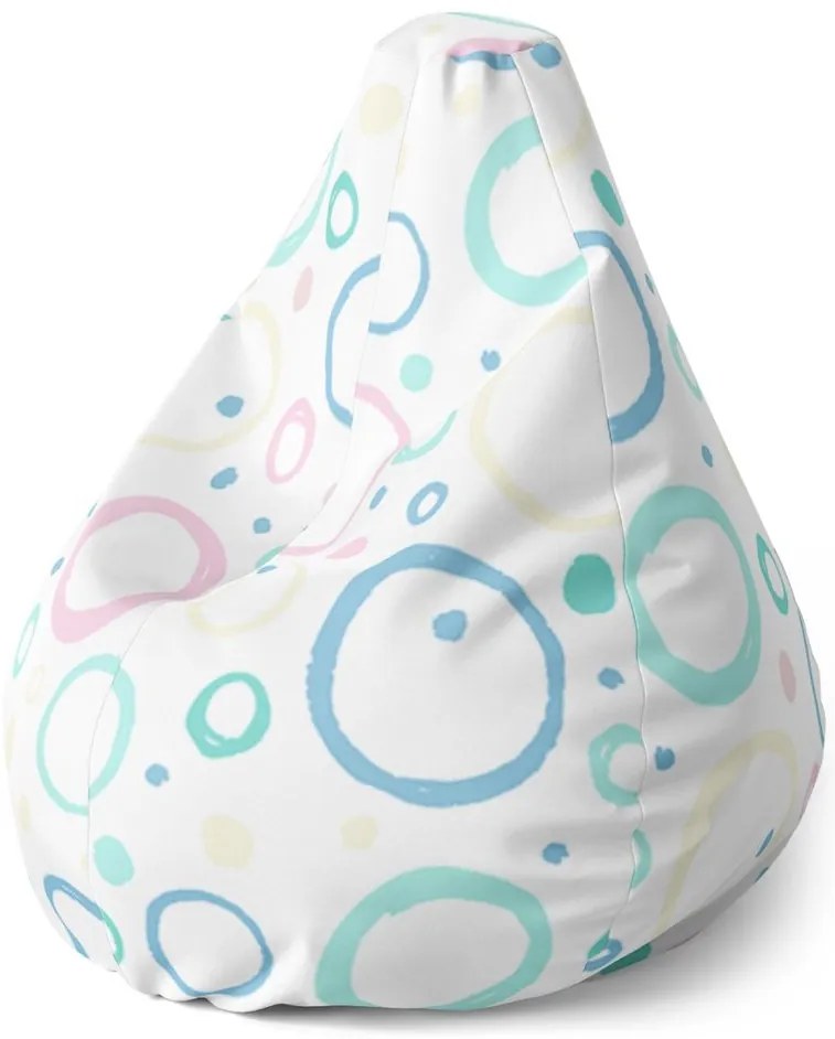 Sedací vak Pear bublifuk - detský, farebná