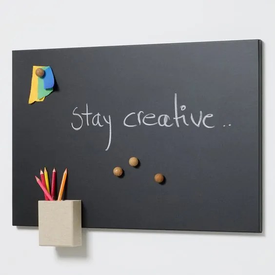 Toptabule.sk Bezrámová KRIEDOVÁ magnetická tabuľa ČIERNA 200x100 cm