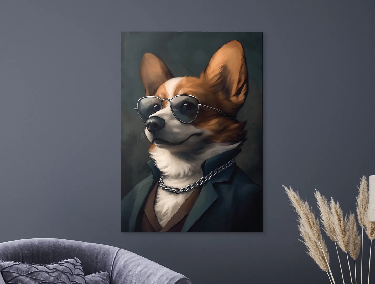 drevko | Obraz Corgi s rešpektom