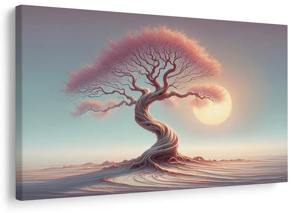 Obraz mystický strom života pri západe slnka