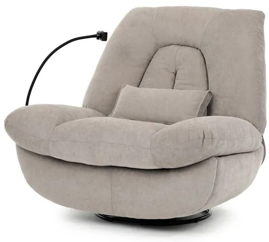 Autronic BONTEC Polohovacie kreslo, elektrické zabudované ovládanie, šedá, látka, TV-7089 GREY2 Farba: Béžová