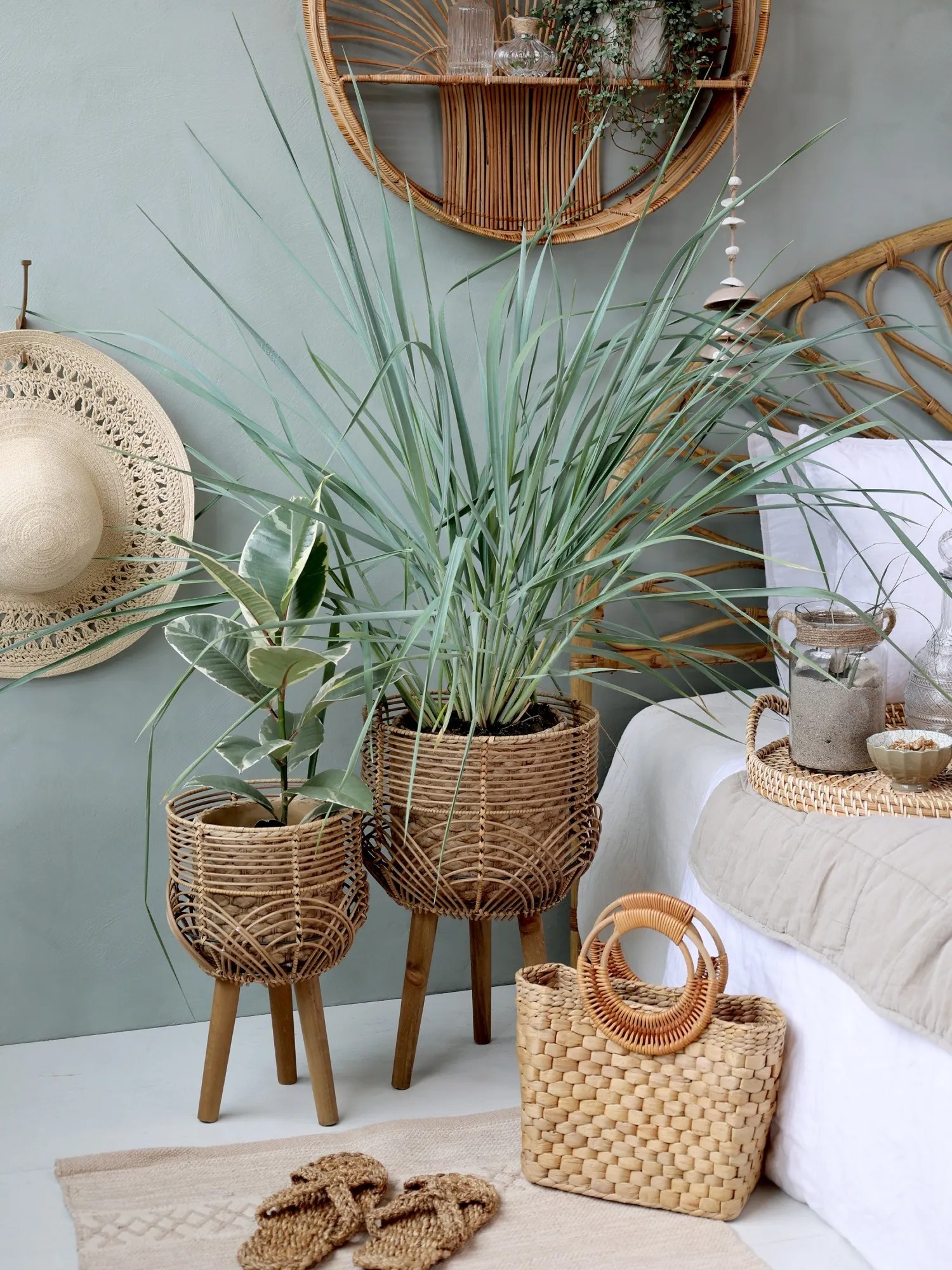 Béžový bavlnený koberec s ornamentami Rug pattern - 60*90 cm