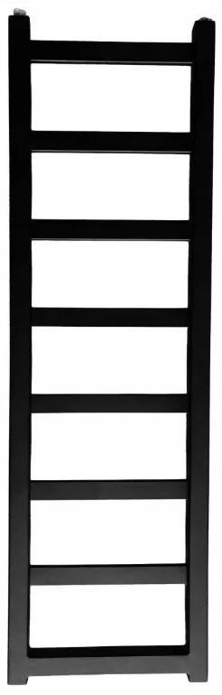 Regnis DEX, vykurovacie teleso 300x1780mm so stredovým pripojením 50mm, 612W, čierna matná, DEX180/30/D5/BLACK