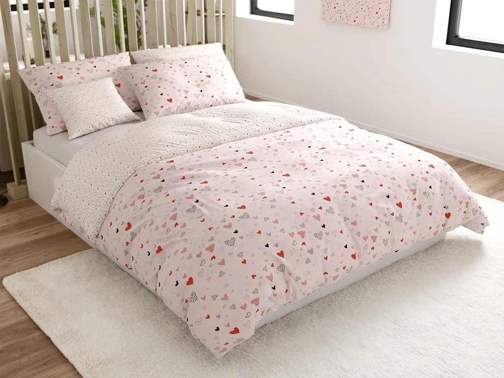 Bavlnené obliečky LOVITA ružové Rozmer obliečok: 70 x 90 cm | 140 x 200 cm