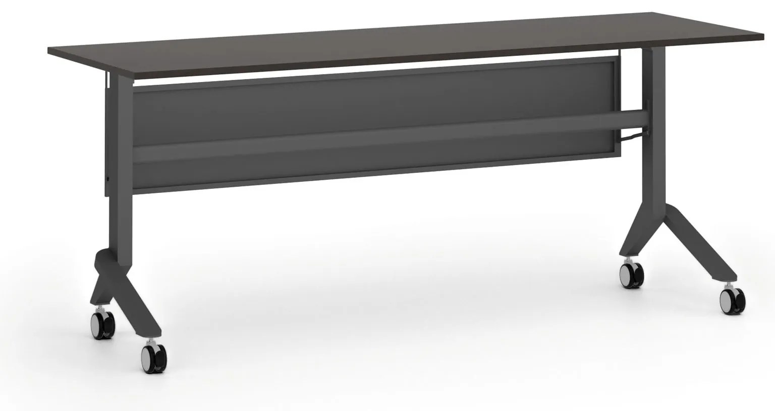 Mobilný stôl PRIMO MOVE, 180x60 cm, čierna podnož, wenge