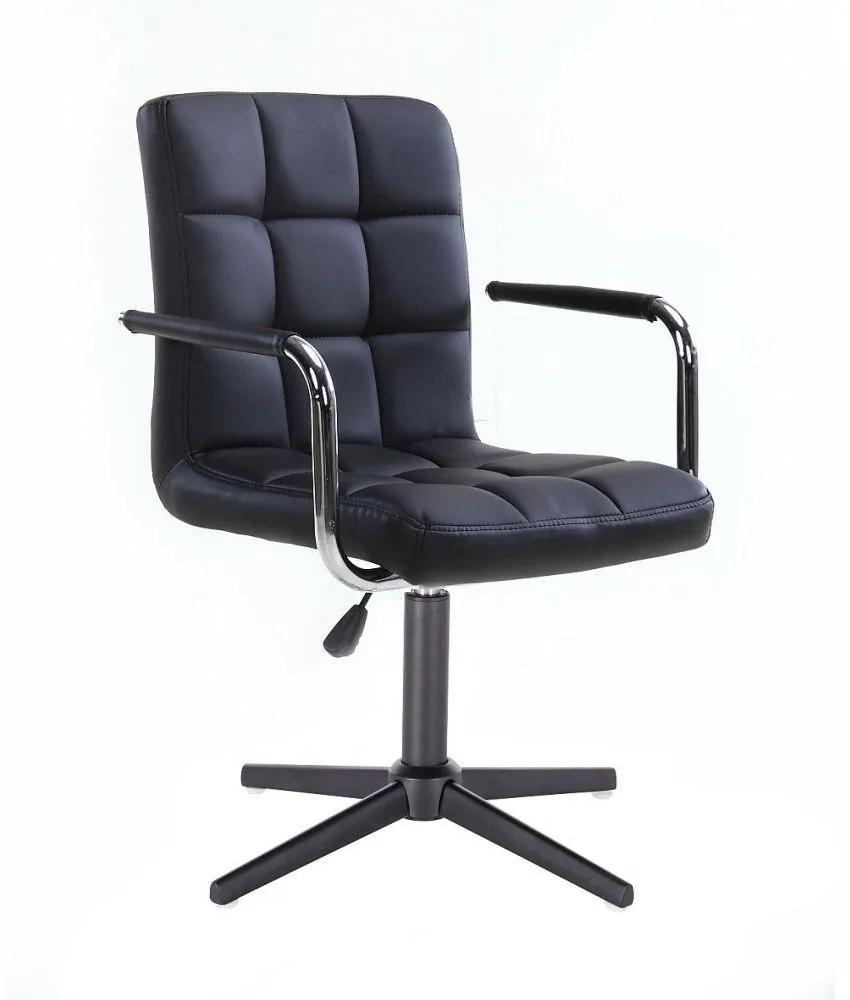 LuxuryForm DESIGN Stolička VERONA na čiernom kríži - čierna