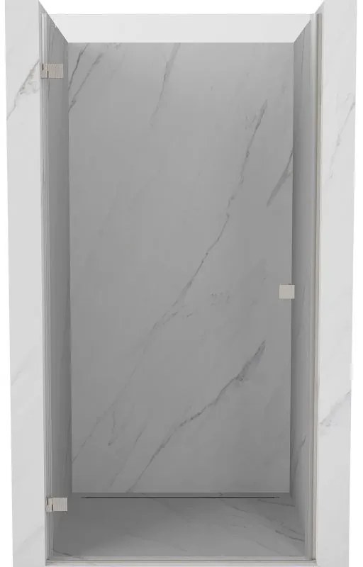 Mexen, Mexen Lunar-B Otočné ľavé sprchové dvere 60 cm, transparentné, brúsený nikel - 832-060-000-97-00-L