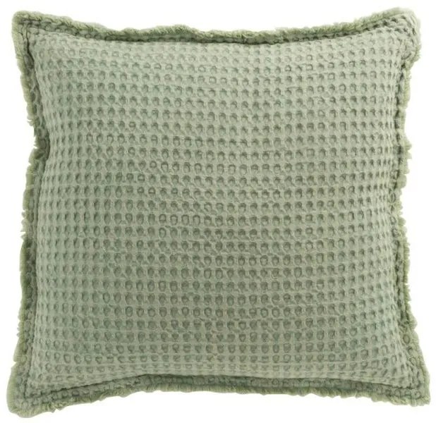 Zelený bavlnený vaflový vankúš Waffle - 50 * 50 cm Zelený bavlnený vaflový vankúš Waffle - 50 * 50 cm