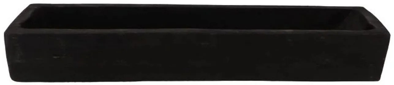 Čierna drevená debnička / podnos na dekorovanie Paulo XL - 60*16*9 cm