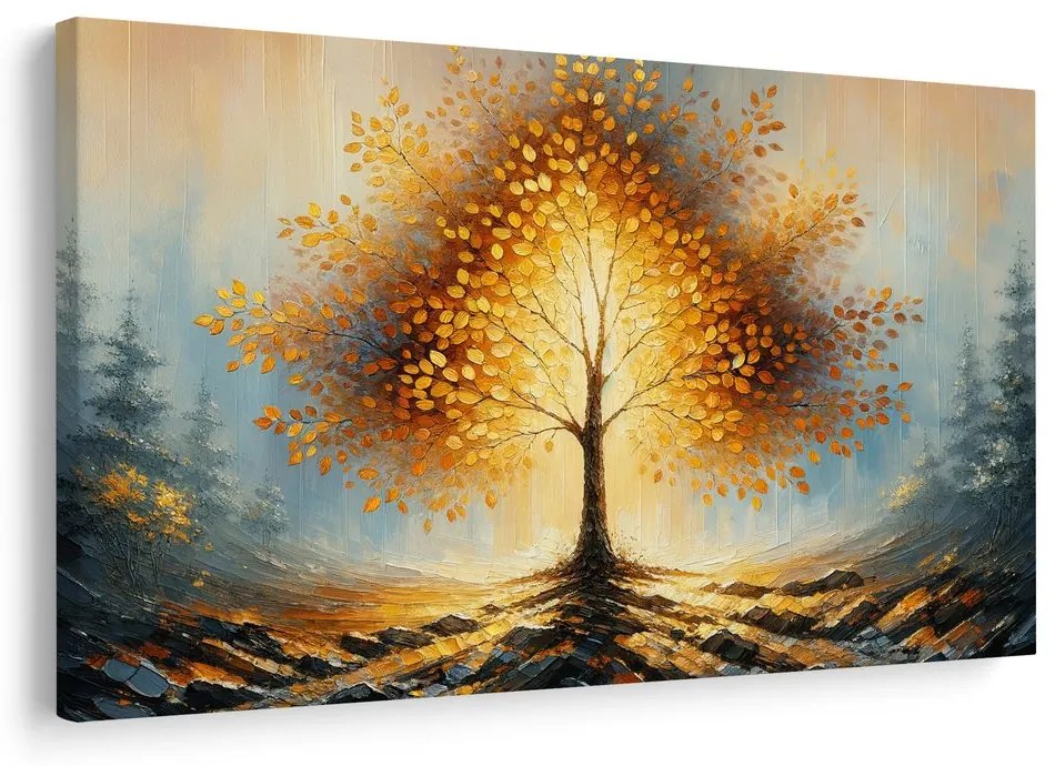 Obraz strom života v jesennom lese