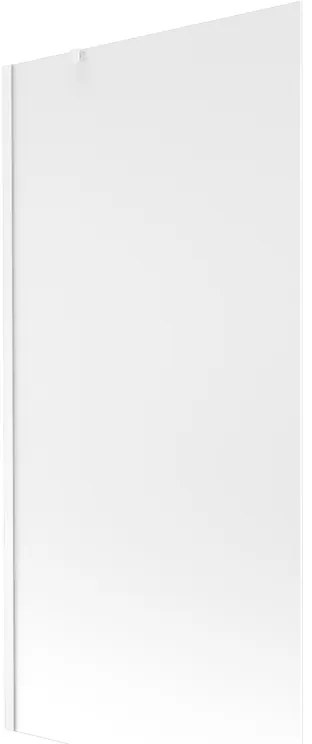 Mexen Next, vaňová zástena 1-krídlová 90 x 150 cm, fixné krídlo, 6 mm námraza sklo, biely profil, 895-090-000-00-30-20