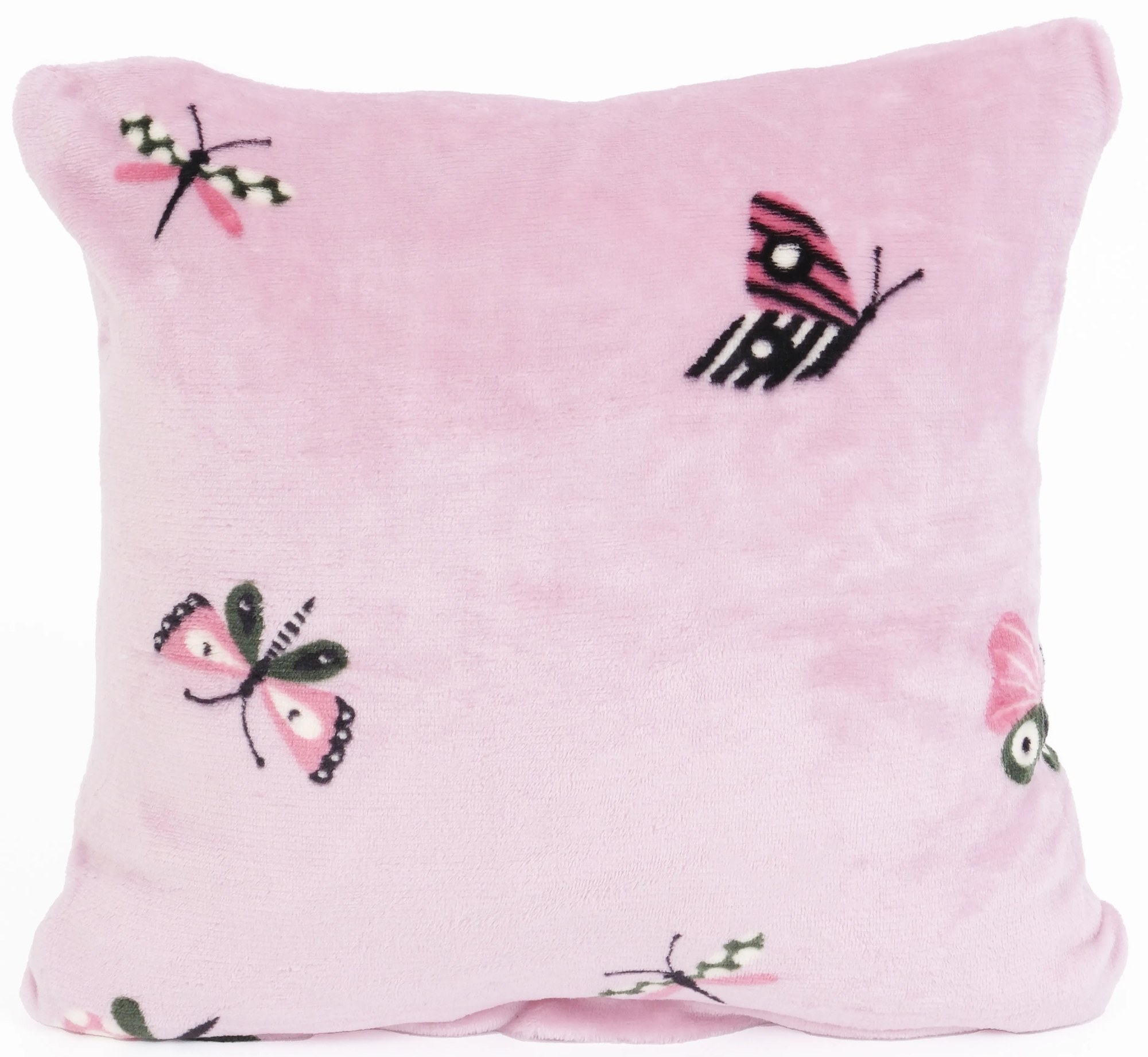 Obliečka na vankúšik mikroplyš Exclusive 40 × 40 cm - Motýliky ružové