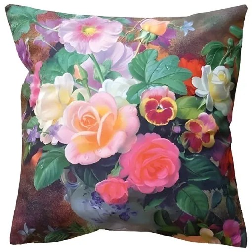 Vankúšová obliečka Pestré kvety 40x40 cm