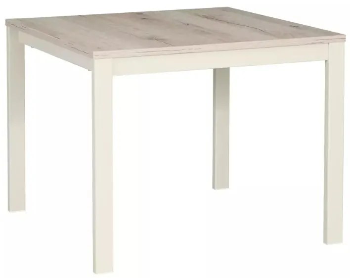 Konferenčný stolík FROST 60x60 cm, krémová / alpský dub