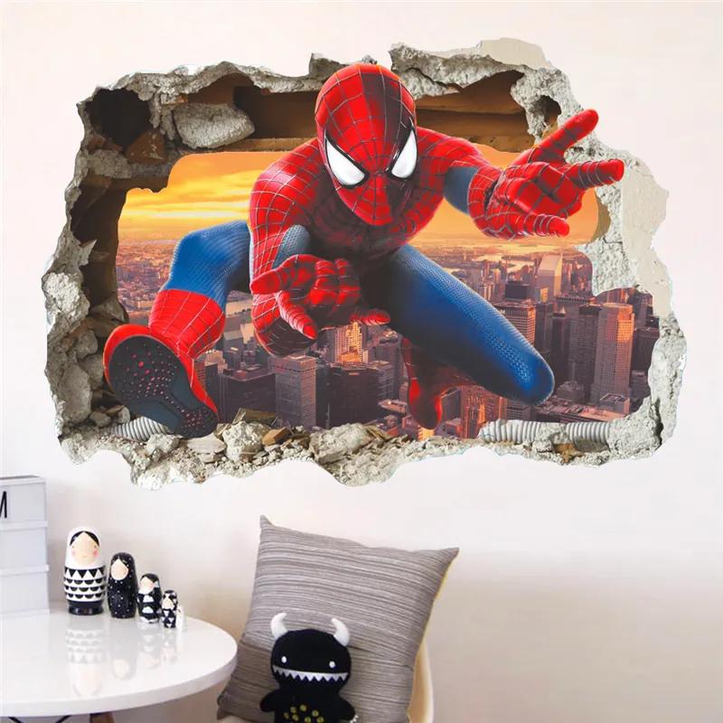Veselá Stena Samolepka na stenu na stenu Spiderman pavúčí muž