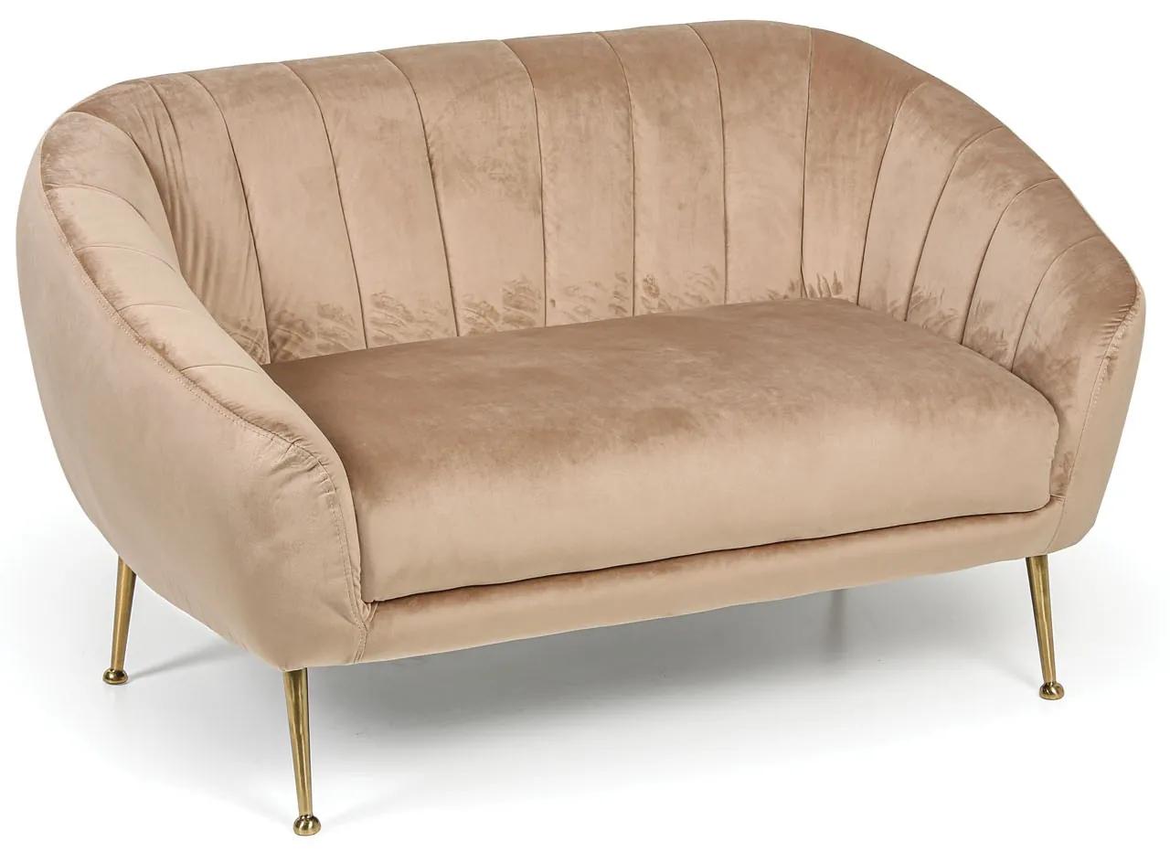 Semišová pohovka MARLENE, dvojmiestna, béžová