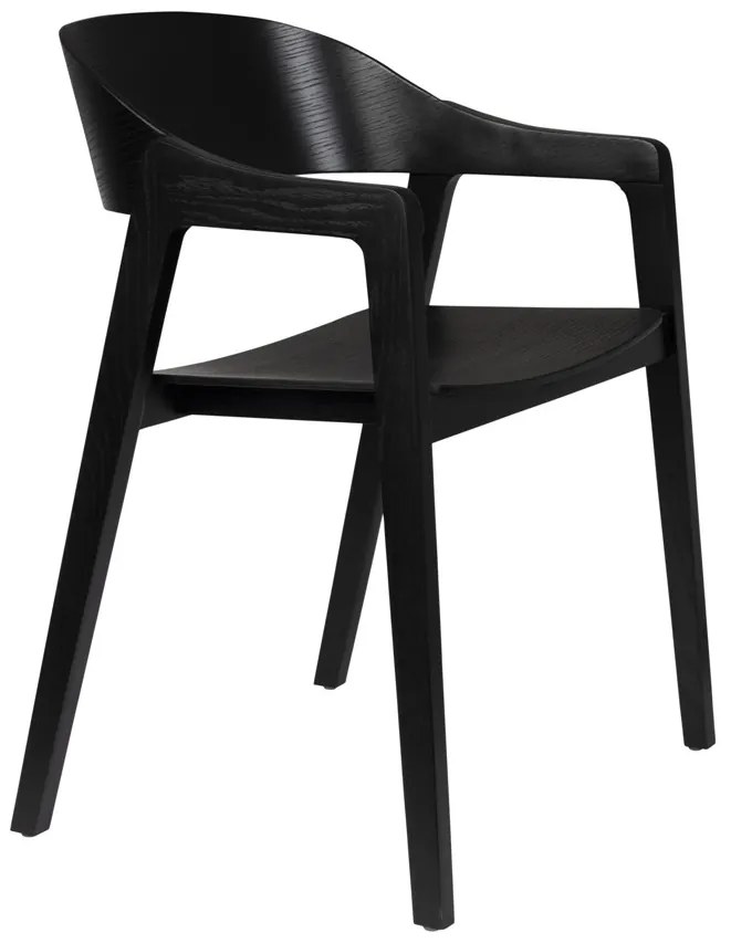 Dutchbone Westlake drevená stolička - Čierna