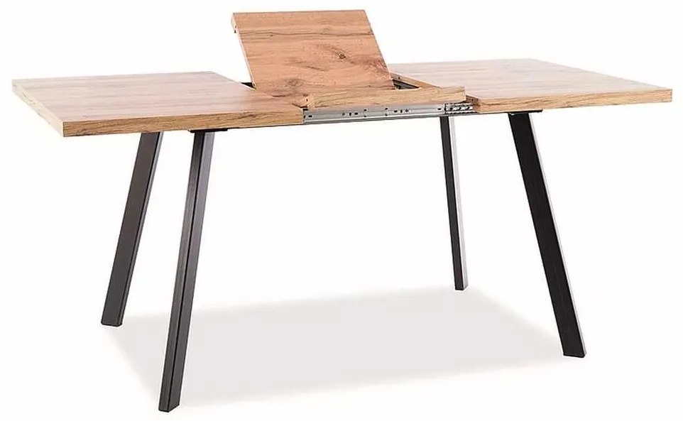 Jedálenský stôl Kubelis, dub artisan / čierna