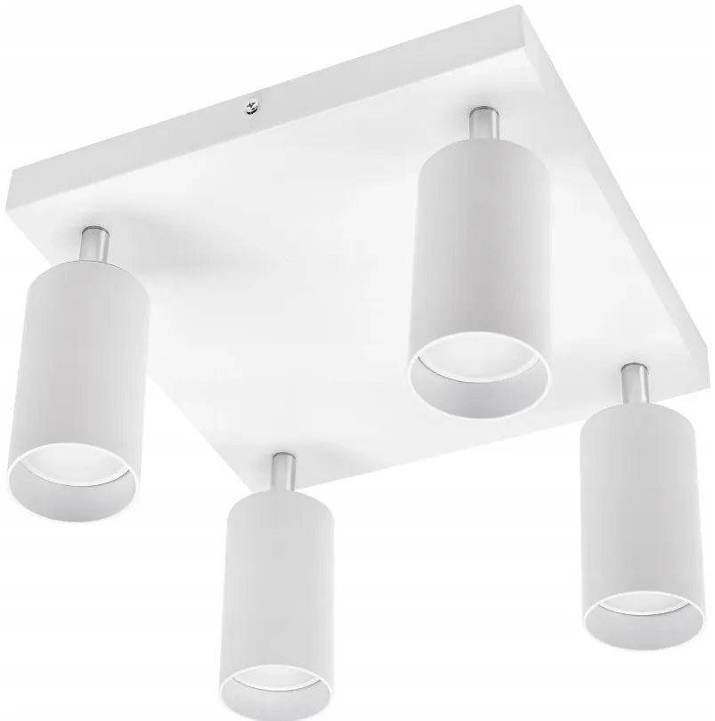BERGE Bodové svietidlo GU10 VIKI-L 4 - biely štvorec