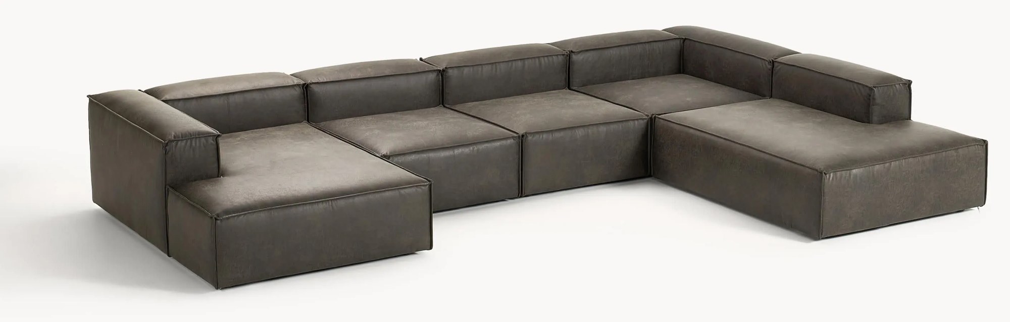 Modulárna pohovka z recyklovanej kože Lennon