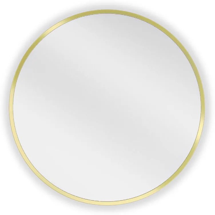 Mexen Loft, okrúhle kúpeľňové zrkadlo 55 cm, farba rámu zlatá lesklá, 9850-055-055-000-50