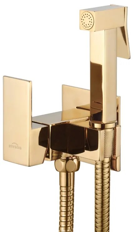 Invena Invena, podomietková bidetová batéria, zlatá lesklá, INV-BP-K0-B09-L