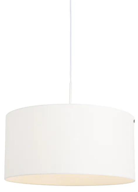 Moderné závesné svietidlo biele s bielym tienidlom 50 cm - Combi 1