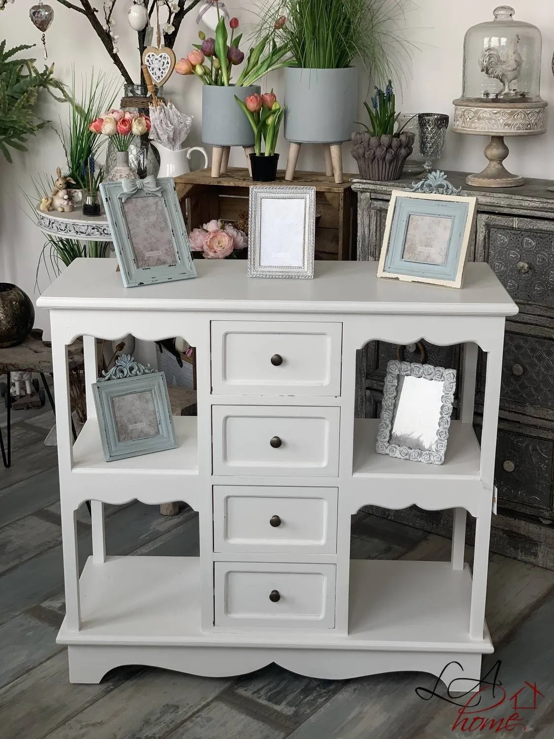 Veľký vintage fotorámček s mašľou - 16 * 3 * 21 cm / 10 * 15 cm