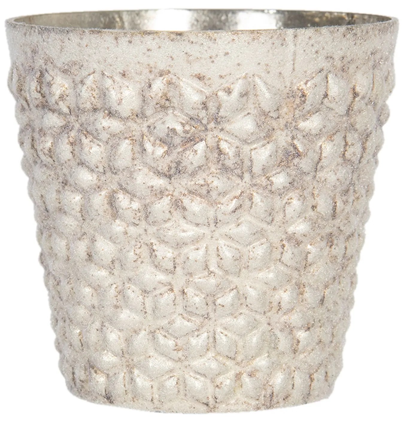 Sklenený svietnik na čajovú sviečku Rubie - Ø 10*10 cm