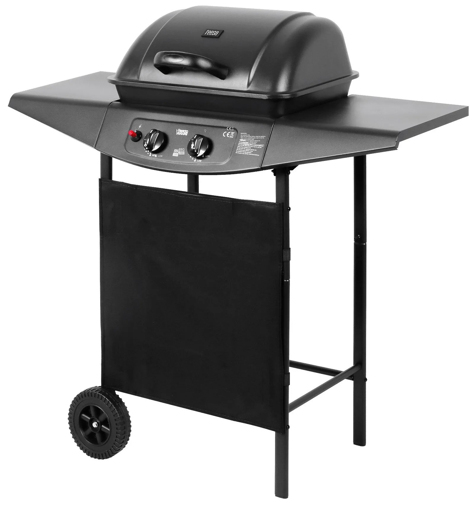 Teesa TSA0080 Plynový gril 2000, 2 horáky, 5 kW, čierny Teesa TSA0080 Plynový gril 2000, 2 horáky, 5 kW, čierny