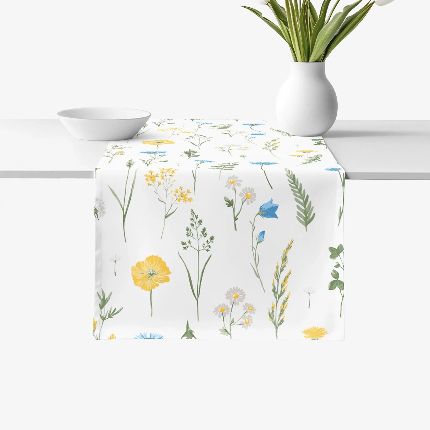 Goldea behúň na stôl 100% bavlnené plátno - slovenská lúka 20x120 cm